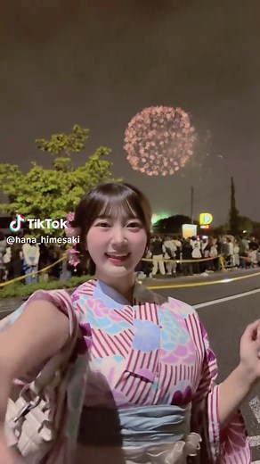 花火に感動🎆さりなさんと浴衣デート♡ #夏の思い出