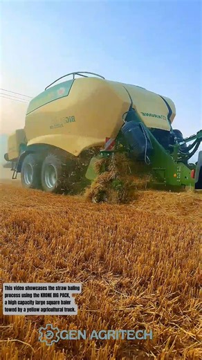 Efficient Straw Baling with KRONE BIG PACK #agritech