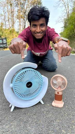 USB Mini Hand Fan vs Big Table Fan 😜 | Full Unboxing & Power Test