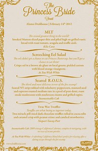 Princess Bride V-Day screening & feast at Alamo Drafthouse