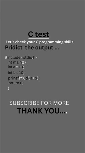 Test Your Coding Skills 💻 | C Language