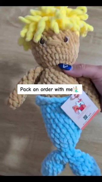 Pack an order with me! So happy to be sending this cute little merboy off to his forever home! This one’s extra special because it’s one of my own patterns—designed to celebrate inclusivity and show that it’s not always mermaids… boys can have fins too! 🧜‍♂️ They make a great gift for mixed-gender siblings and come in a variety of skin tones, tail and hair colours. You can find them on my Etsy shop right now, and they’ll be on my new website (launching soon!)—watch this space! #merboy #inclusiv