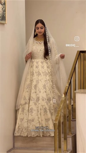 gorgeous white gown for kashmiri brides #ytshorts #bridal #gown