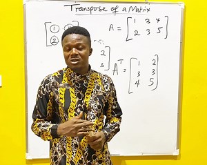 Transpose of a Matrix | Esomnofu Online MATH