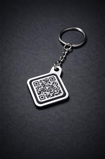 Custom Small NFC QR Code Keychain | Smart Tap, Personalized Logo - Etsy