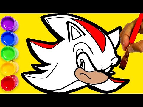 ⭐Coloring and Drawing Shadow the Hedgehog - Coloring shadow sonic - sonic shadow painting