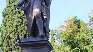 Statue of Ioannis Varvakis figure sculpture in Athens Greece.