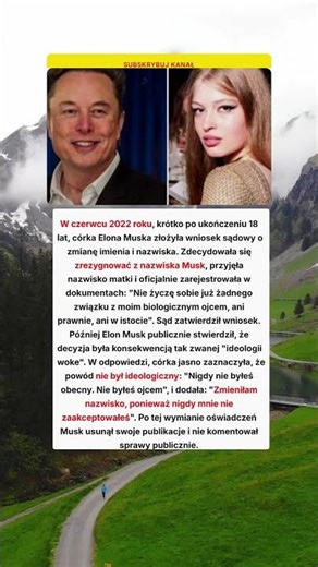 Córka Muska zmienia nazwisko przez ojca...