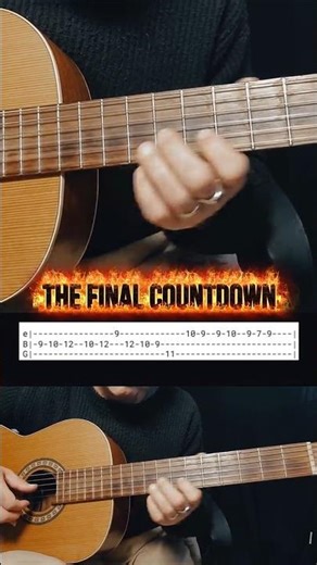 The final countdown intro #guitarlessons