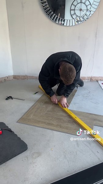 Herringbone Flooring Installation Hack