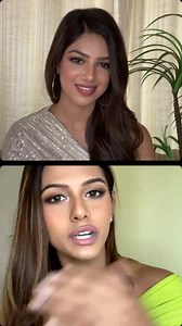 Harnaaz Sandhu on Instagram: "Live with Miss Universe 2020 3rd runner up @adline_castelinofficial ❤️🇮🇳"
