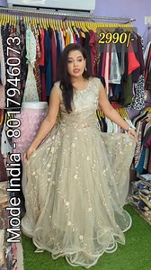 Step into grace & glamour with this stunning premium ball gown! ✨ Designed for royal vibes & breathtaking elegance, this gown features luxurious fabric, exquisite detailing & a dreamy flared look. 💃 Perfect for weddings, receptions, parties & grand events! Own the spotlight & make a statement in this gorgeous masterpiece! 😍 #fashion #style #gown #partywear #video #western | MODE India