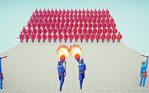 史诗级斯巴达军队 vs 2x 神之兵种 - Totally Accurate Battle Simulator TABS