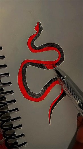 SLITHERING STYLE | Black & Red Snake Tattoo | Wrist Temporary Tattoo Idea....#shorts #tattoo