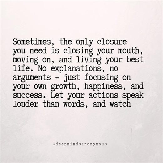 8.8K views · 179 reactions | Let your actions speak louder than words, and watch how your peace attracts the right things into your life. | Deep Minds Anonymous | Facebook