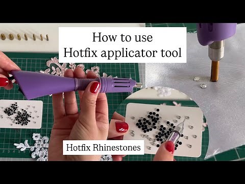 How to glue on Hotfix Rhinestones, How to use Hotfix Applicator tool, DIY gems, Anita Benko Bridal