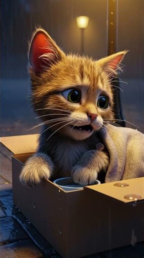 This video shows a sick kitten finally receiving warm care. #cat #kitten #sickcat