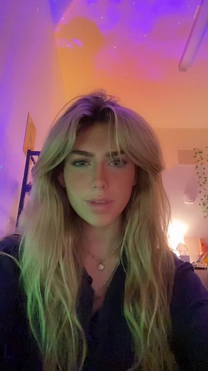 Captivating Long Blonde Hair in LED Lighting