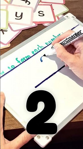 Teach your child: How to form the number 2 - Easy Handwriting Practice for Kids