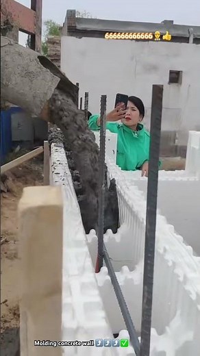 CONCRETE FORM 🏗️: Using styrofoam making concrete wall mold & pouring form 👷‍♂️👍