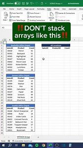 81K views · 646 reactions | Merge multiple tables in Excel with VSTACK #Excel #exceltips #fblifestyle #productivitytips Excel Formulas Unleashed | Excel Formulas Unleashed | Facebook