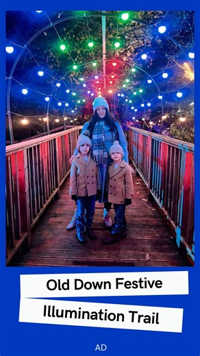 Holly Peacock on Instagram: "ad 🎄 OLD DOWN ILLUMINATION TRAIL 🎄 We love an illumination trail at Christmas so when I discovered @olddowncountrypark were upping their game this year, I was super excited. We went recently and had a lovely evening! At the start / end of the trail we were greeted by a few Christmas market stalls which were really@lovely to look and shop around. We find that with little ones really long light trails can be ovwhelming and too much for the kids and for us, the @olddo