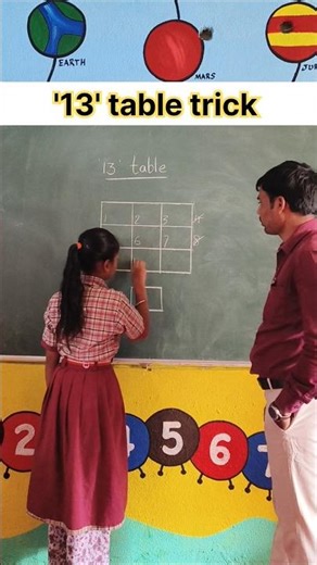'13' table trick | Multiplication table of '13' | Teacher Innovation Ideas | Creative Ideas #tables
