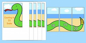 Counting 1 to 20 Snake Puzzles