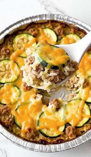 Zucchini Sausage Casserole 🥒