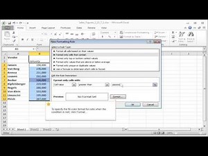 Excel formatting rule: Applying several conditional formatting rules