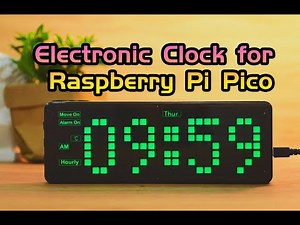 Waveshare Electronic Clock for Raspberry Pi Pico, Accurate RTC, Multi Functions, LED Digits