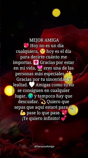 🌷 MENSAJE PARA DEDICAR A MI MEJOR AMIGA ❤️ #poesía