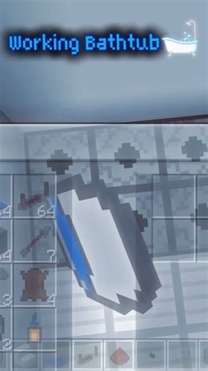 Working Bathtub 🛁 #minecraft #minecraftbuild#workingbathtub#viral