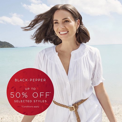 Our Sale just got better. Shop up to 50% off* selected styles. | Black Pepper