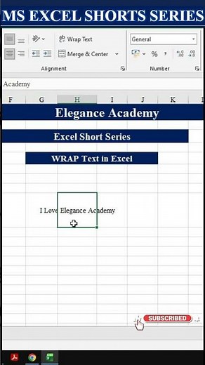Day-24 | Wrap Text in Excel 🔥#excel #msexcel #eleganceacademy #excelformula #wraptext