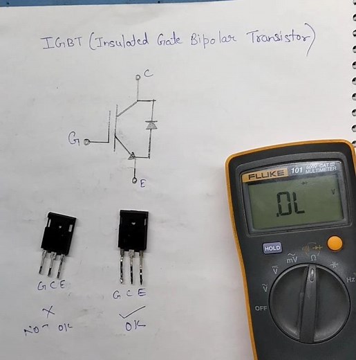 IGBT TESTING USING MULTIMETER #electronic #shortvideo