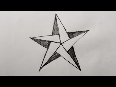⭐ Easy 3D Star Drawing | Simple Shaded Star Art Tutorial for Beginners