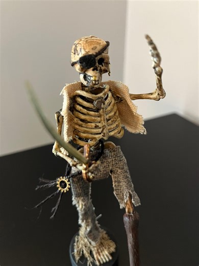 Miniature Skeleton Pirate With Peg Leg - Etsy