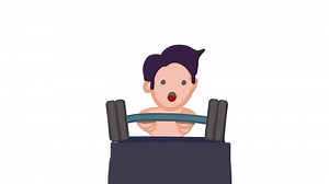Download young men are exercising in the gym, 2d looping animation with green screen. for free