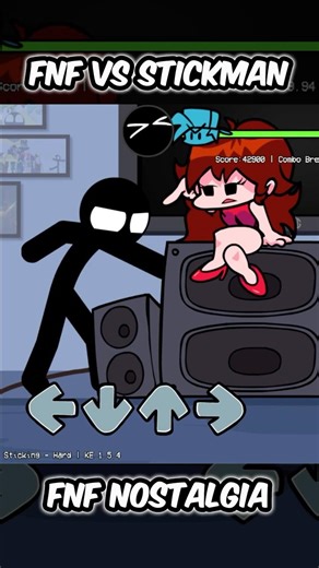 FNF Nostalgia Vs Stickman #fnf #fnfmod #stickman #shorts