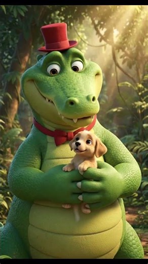 Gena the Crocodile saves a tiny life ✨ #animation #crocodile #shorts