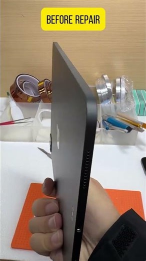 Repair iPad frame scratches with metallic paint#mobile #ipad #lcdscreen #paint #lcdscreen