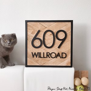 Square House Address Sign, Horizontal or Vertical Shapes With Street or Family Name - Etsy