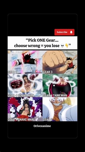Everyone Picks Gear 5… But Only Real Fans Know The Truth 👀🔥#anime#animeedit#luffy#luffygear5#fyp