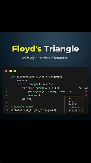 alphabetical triangle in python #tech #codingbat #coding #programming #codeadventure #pythonprogram