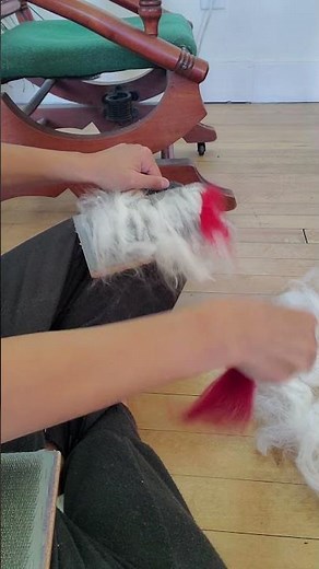 Reviving a LOST ART--- Hand carding a wool angora to make yarn #yarn #angora #wool #homestead