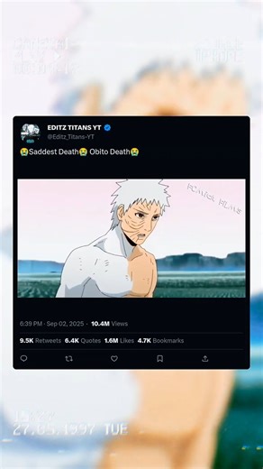 Obito Death Again 😭😭 #sadedits