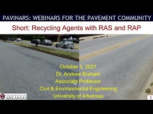 NCHRP Report 927: Evaluating Effects of Recycling Agents w/High RAS/RAP Binder Ratios (PavinarShort)