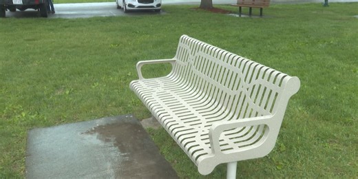 New bench at Tomlinson Park in memory of Glenn Kimble