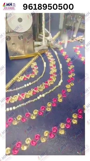 Beautiful Aari Maggam Work Design MH Computer Embroidery #computerembroiderymachine